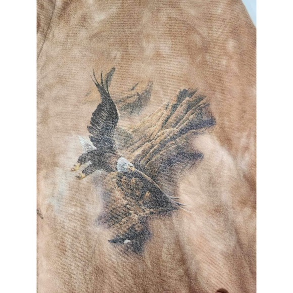 The Mountain 25 x 32  Leather Tag Eagle 3 Button Short Sleeve Henley - Picture 3 of 4